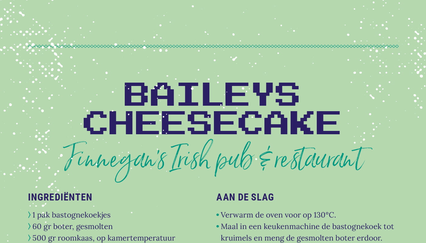 Baileys cheesecake van  Finnegan's Irish pub & restaurant