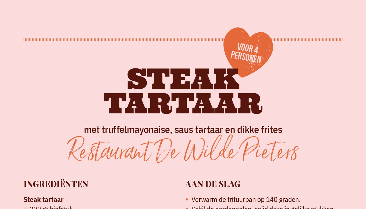 Steak tartaar van Wilde Pieters Restaurant & Grand Café