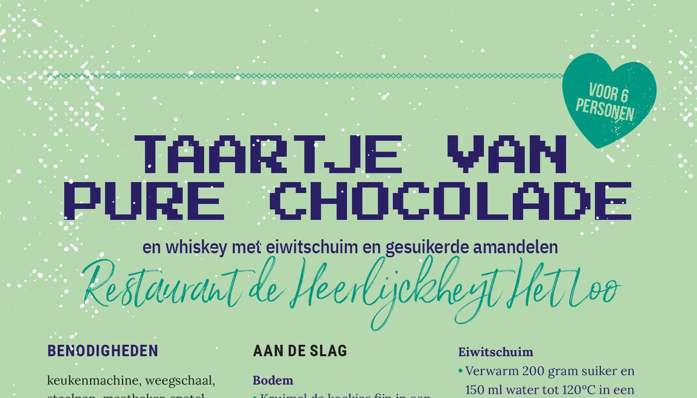 Taartje van pure chocolade - Restaurant de Heerlijckheyt Het Loo