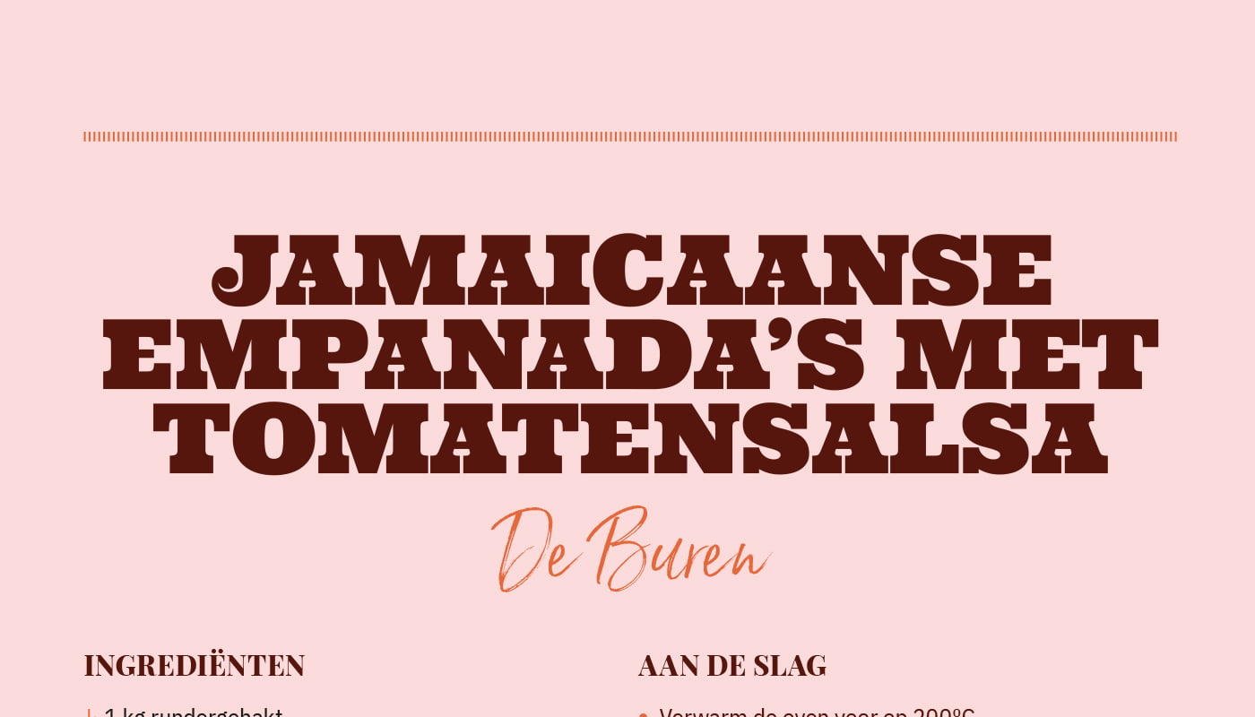 Jamaicaanse empanada's met tomatensalsa van Cafe De Buren